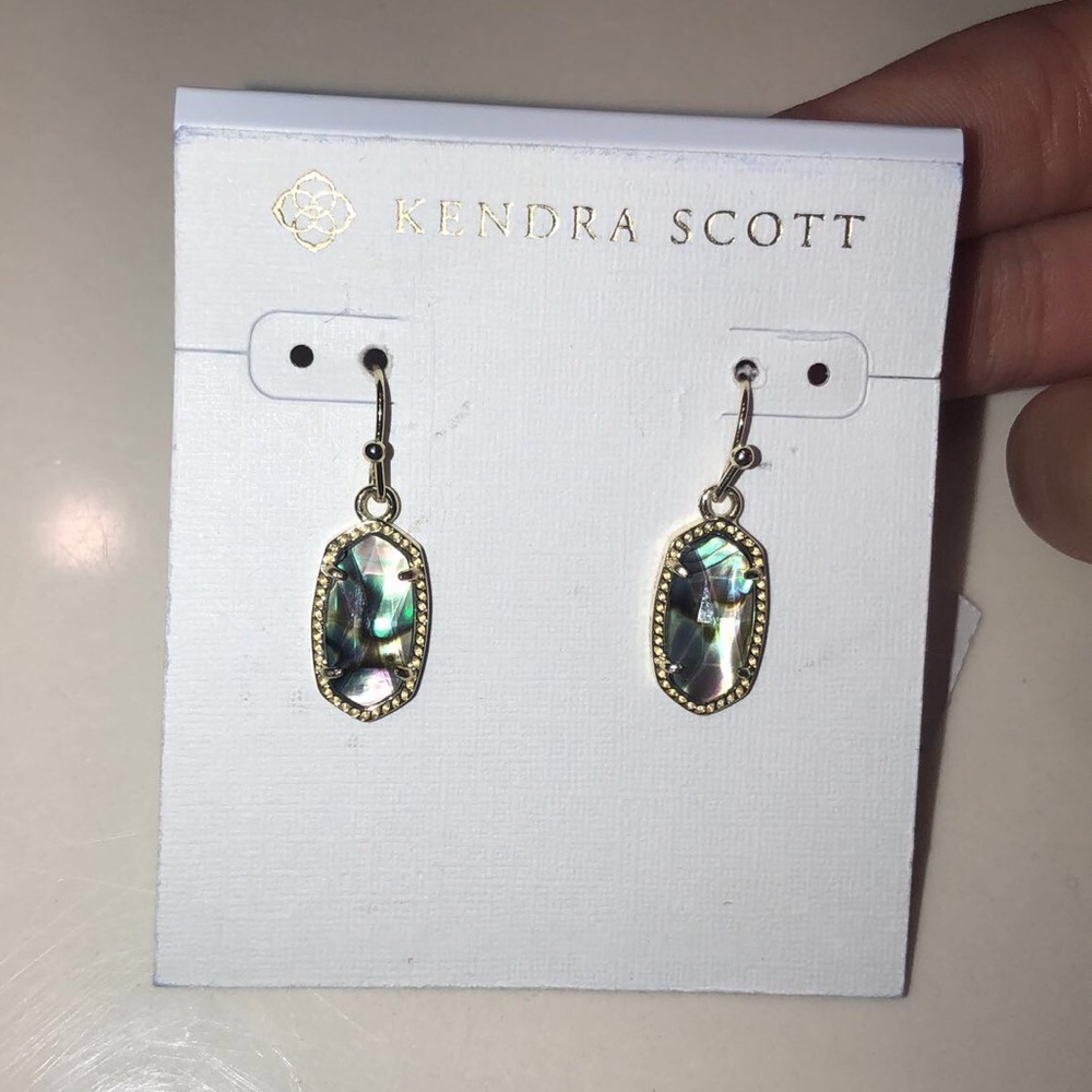 kendra scott lee gold glass pendent drop earrings